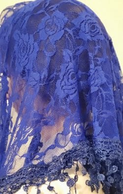 Veil Blue with tassels