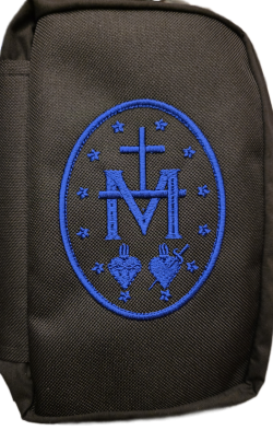 Embroidered Canvas Missal Cover - Miraculous Medal Blue